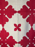 Hawaiian Applique Red and White Quilt