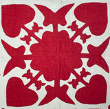 Red and White Applique’ Quilt